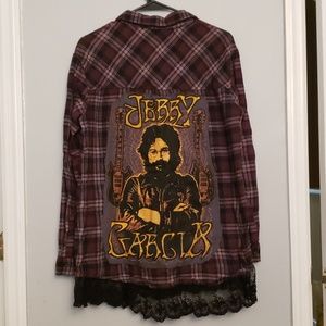 Upcycled Jerry Garcia Grateful Dead Flannel